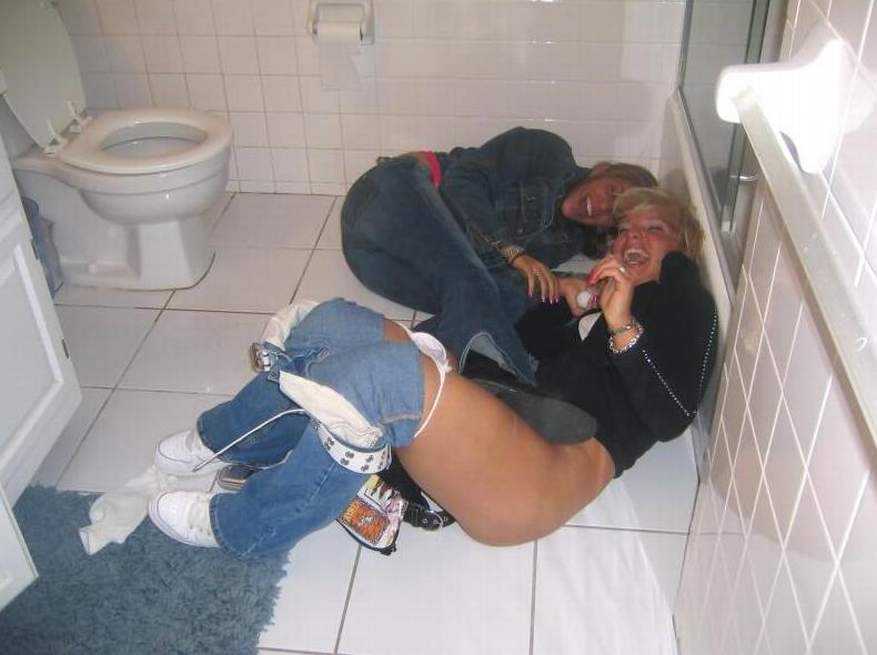 Peeing drunk slut