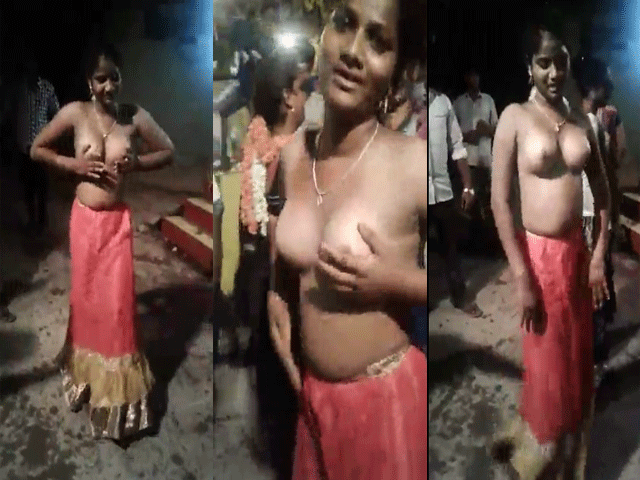 Indian girl topless dance live show