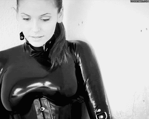 Black wetsuit scuba woman
