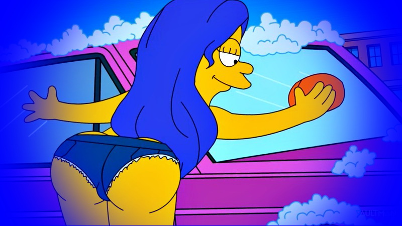 Marge simpson naked posing speed drawing
