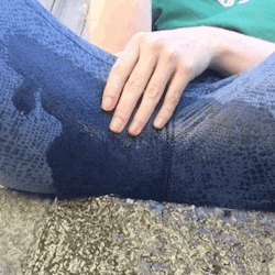 Rewetting jeans after walk well they