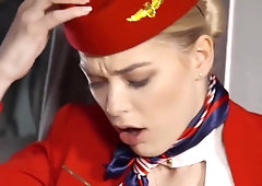Scarlet reccomend flight attendant gets fucked horny pilot