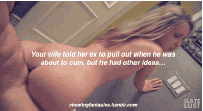 Awesome creampie with cheating wife while