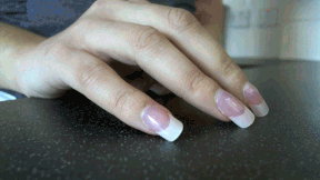 White nails soft handjob