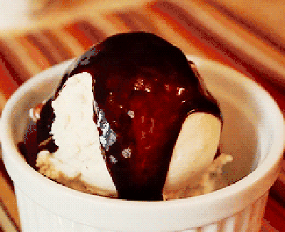 Whipped cream chocolate sundae