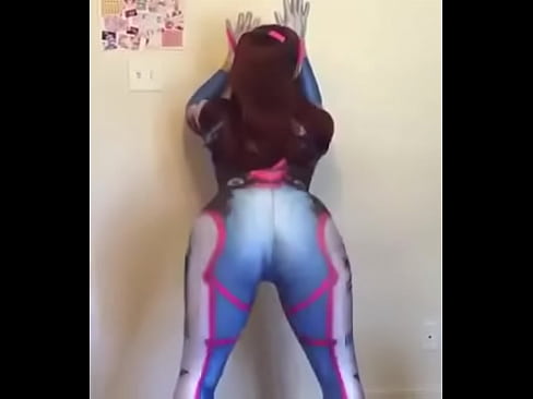 Overwatch cosplay mouth fucked through torn