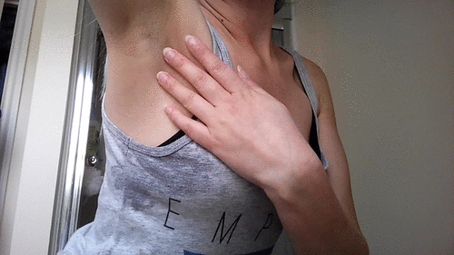 Maid cleans mistress sweaty armpit