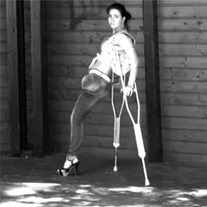 best of Stump amputee with legged crutches girl