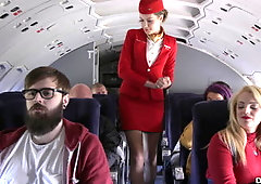 English milf vintage looks sexy stewardess