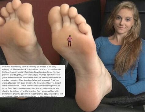 Giantess unaware foot worship