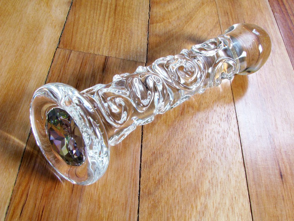 Most popular crystal kegel glass dildo