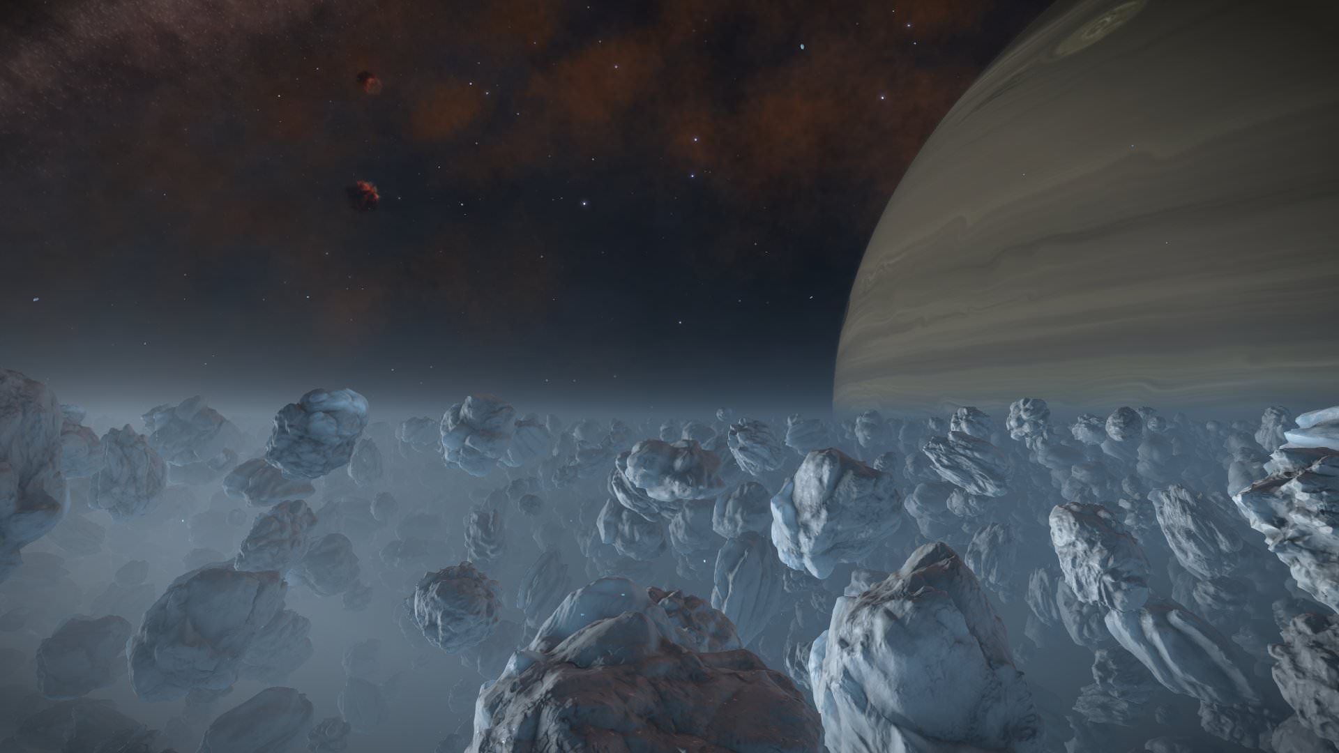 Painting nebula with planet timelapse photoshop