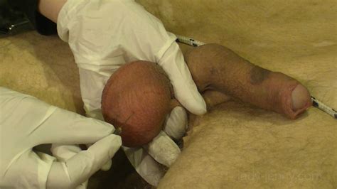 best of Pierced needles through playing with testicles