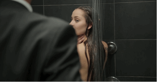 Sexy teen with taking shower